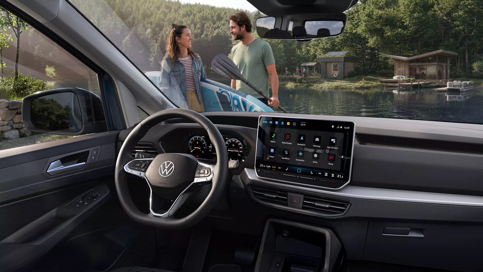 Innenraum des Volkswagen Caddy California